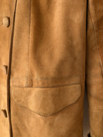 Lade das Bild in den Galerie-Viewer, Wildleder 70s Jacke Blazer Cognac (L-XL)
