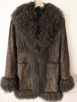 Lade das Bild in den Galerie-Viewer, RARE Leder Shearling Mantel Penny Lane (M)
