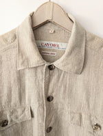 Lade das Bild in den Galerie-Viewer, *Leinen* Overshirt Bluse Basic Natur Beige (L)
