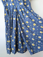Lade das Bild in den Galerie-Viewer, Jumpsuit Einteiler 80s Blumen Himmelblau (S-M)

