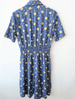 Lade das Bild in den Galerie-Viewer, Jumpsuit Einteiler 80s Blumen Himmelblau (S-M)
