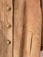 Lade das Bild in den Galerie-Viewer, Kimono Jacke 70s Wildleder Beige Cognac (L-XL)
