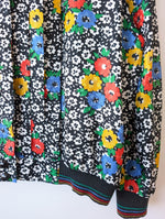 Lade das Bild in den Galerie-Viewer, Blouson Bluse 80s Blumen Print (L)
