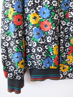 Lade das Bild in den Galerie-Viewer, Blouson Bluse 80s Blumen Print (L)
