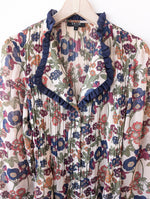 Lade das Bild in den Galerie-Viewer, Bluse Mesh Rüschen Kragen Blusen Print (L)
