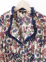 Lade das Bild in den Galerie-Viewer, Bluse Mesh Rüschen Kragen Blusen Print (L)
