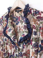 Lade das Bild in den Galerie-Viewer, Bluse Mesh Rüschen Kragen Blusen Print (L)
