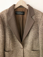 Lade das Bild in den Galerie-Viewer, *Louis Féraud* Blazer Cropped Tweed Wolle (L)

