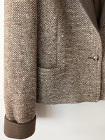 Lade das Bild in den Galerie-Viewer, *Louis Féraud* Blazer Cropped Tweed Wolle (L)
