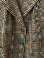 Lade das Bild in den Galerie-Viewer, *Wolle* RARE 70s Tweed Blazer Tartan (XL)
