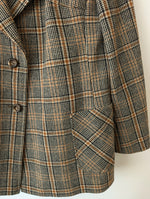 Lade das Bild in den Galerie-Viewer, *Wolle* RARE 70s Tweed Blazer Tartan (XL)
