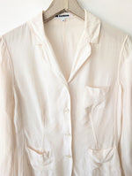Lade das Bild in den Galerie-Viewer, *Jil Sander* Blazer Bluse Transparent Seide (S)
