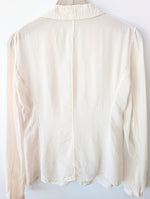 Lade das Bild in den Galerie-Viewer, *Jil Sander* Blazer Bluse Transparent Seide (S)
