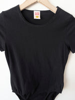 Lade das Bild in den Galerie-Viewer, Body Shirt 80s Einteiler Schwarz (S)
