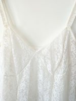 Lade das Bild in den Galerie-Viewer, Kleid 70s Lingerie Spitze Weiß (M)
