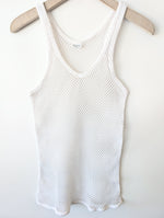 Lade das Bild in den Galerie-Viewer, *Schiesser* Tanktop Mesh Netzstoff Weiß (M-L)
