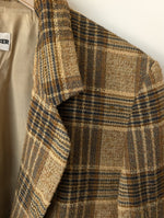 Lade das Bild in den Galerie-Viewer, *Wolle* Long Blazer 80s Tartan Beige (M)
