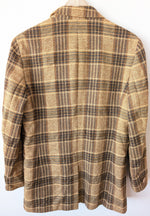Lade das Bild in den Galerie-Viewer, *Wolle* Long Blazer 80s Tartan Beige (M)
