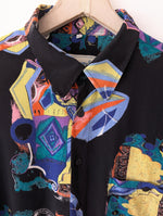 Lade das Bild in den Galerie-Viewer, Hemd 90s Crazy Pattern Print (L-XL)
