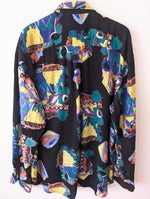 Lade das Bild in den Galerie-Viewer, Hemd 90s Crazy Pattern Print (L-XL)
