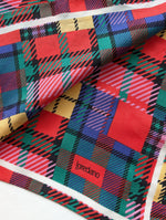 Lade das Bild in den Galerie-Viewer, *Seide* Tuch 80s Tartan Print Bunt
