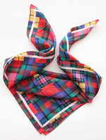 Lade das Bild in den Galerie-Viewer, *Seide* Tuch 80s Tartan Print Bunt
