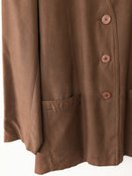 Lade das Bild in den Galerie-Viewer, *Seide* Blazer 80s Premium Basic Haselnussbraun (M-L)
