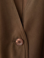 Lade das Bild in den Galerie-Viewer, *Seide* Blazer 80s Premium Basic Haselnussbraun (M-L)
