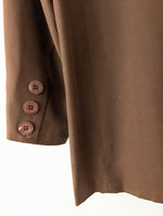 Lade das Bild in den Galerie-Viewer, *Seide* Blazer 80s Premium Basic Haselnussbraun (M-L)
