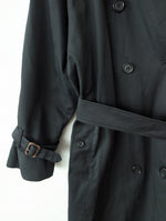 Lade das Bild in den Galerie-Viewer, *Burberry* Trenchcoat Zweireiher Schwarz INKL. Innenfutter Weste (L)
