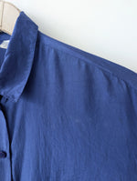 Lade das Bild in den Galerie-Viewer, *Seide* Bluse Premium Basic Royalblau (M)
