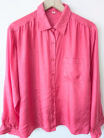 Lade das Bild in den Galerie-Viewer, *Seide* Bluse Premium Basic Pink (M-L)
