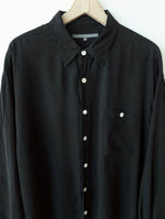 Lade das Bild in den Galerie-Viewer, *Seide* Bluse Basic Anthrazit Riffel (XL)
