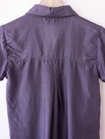 Lade das Bild in den Galerie-Viewer, *Seide* Bluse Kurzarm Premium Basic Lila (S)
