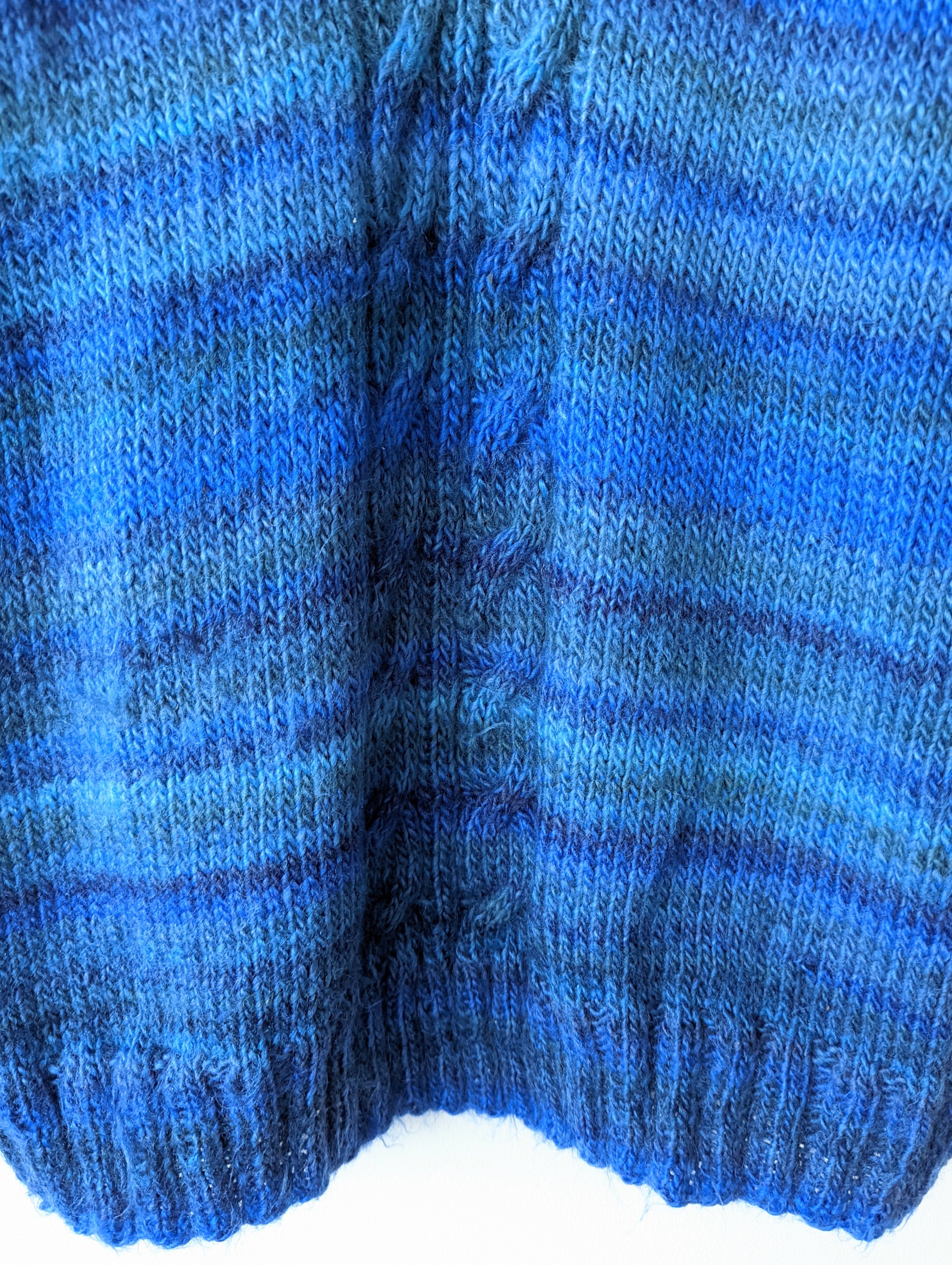 *Handmade* Pullunder Blau Petrol Wolle Heavin (L)