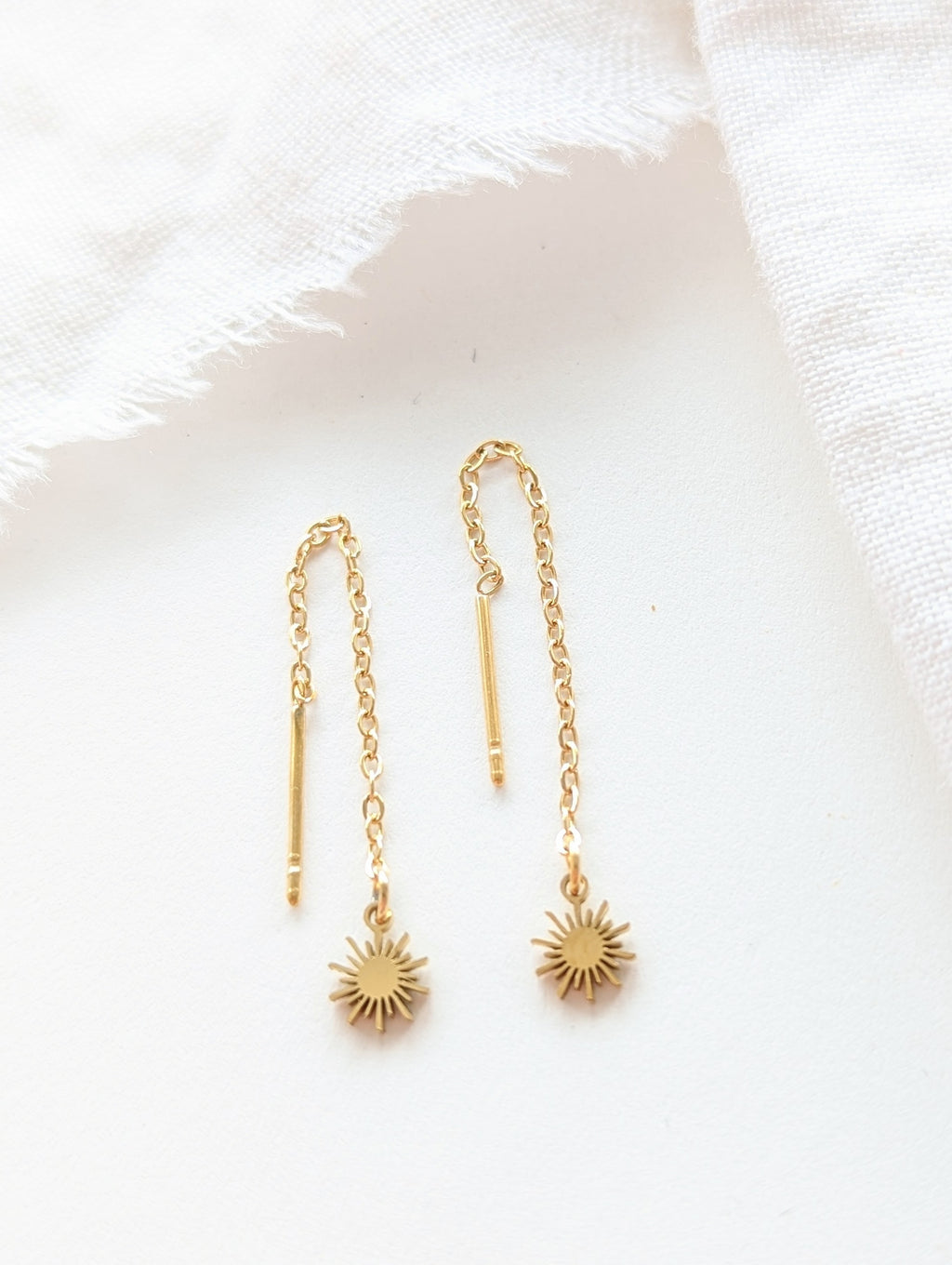 Ohrringe Ketten 14k Gold & Silber Sonne