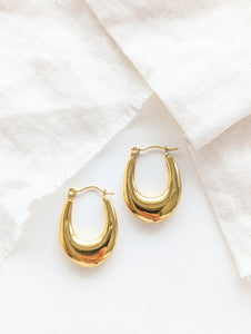 Creolen 14k Gold Oval Hoops