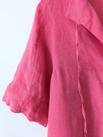 Lade das Bild in den Galerie-Viewer, *Leinen* Bluse Premium Basic Pink Heavin (L-XL)
