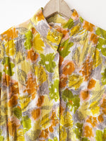 Lade das Bild in den Galerie-Viewer, Bluse Blumen Print Orange Gelb Heavin (L)
