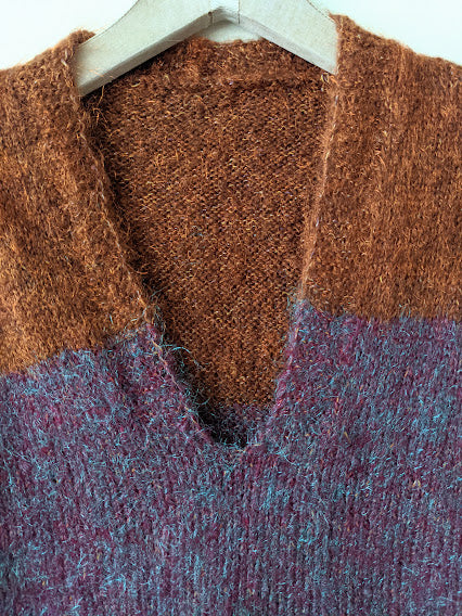 Pullover Handmade Mohair Streifen Heavin (M-L)