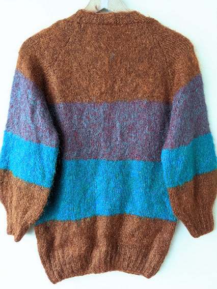 Pullover Handmade Mohair Streifen Heavin (M-L)