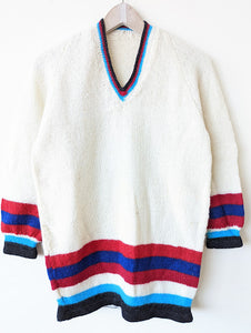 *Handmade* Pullover Handmade 80s Stripes Heavin (M)