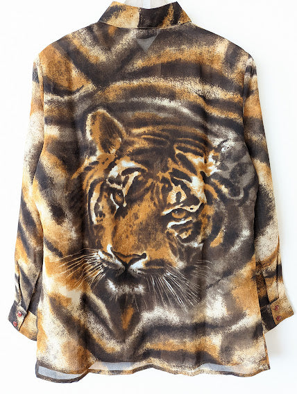 Bluse Tiger Print Transparent Heavin (M-XL)