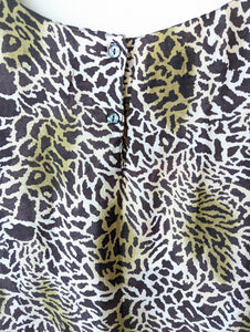 *Seide* Bluse Leo Animal Print Heavin (XL)