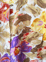 Lade das Bild in den Galerie-Viewer, *Handmade* Bluse Blumen Lila Khaki Heavin (S)
