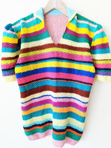 *Handmade* Häkel Pullover Shirt Streifen Heavin (XL)