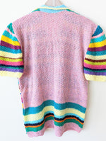 Lade das Bild in den Galerie-Viewer, *Handmade* Häkel Pullover Shirt Streifen Heavin (XL)
