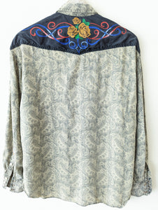 *Replay* Hemd Paisley Bohemian Print Heavin (M)
