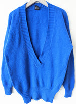 Lade das Bild in den Galerie-Viewer, *Premium Basic* Pullover Wolle Royalblau Heavin (M-XL)
