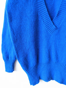 *Premium Basic* Pullover Wolle Royalblau Heavin (M-XL)